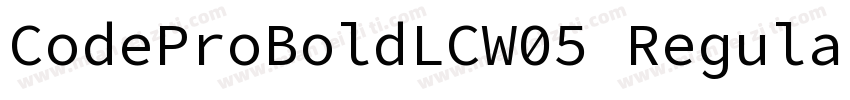 CodeProBoldLCW05 Regular Regular字体转换